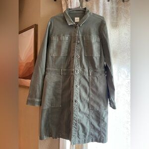J.Jill 98% Cotton Long Chore Jacket